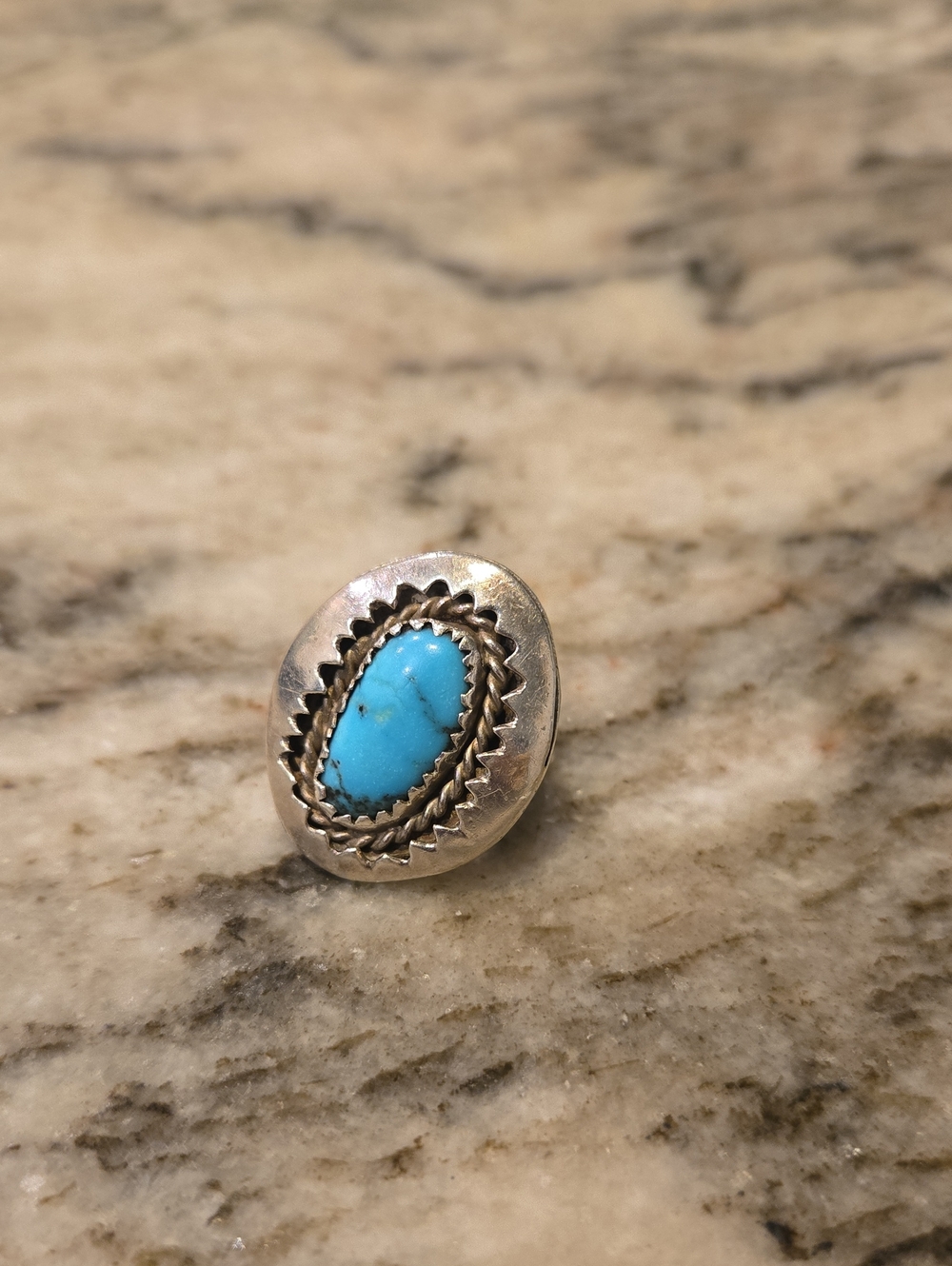 Navajo Design Turquoise Ring